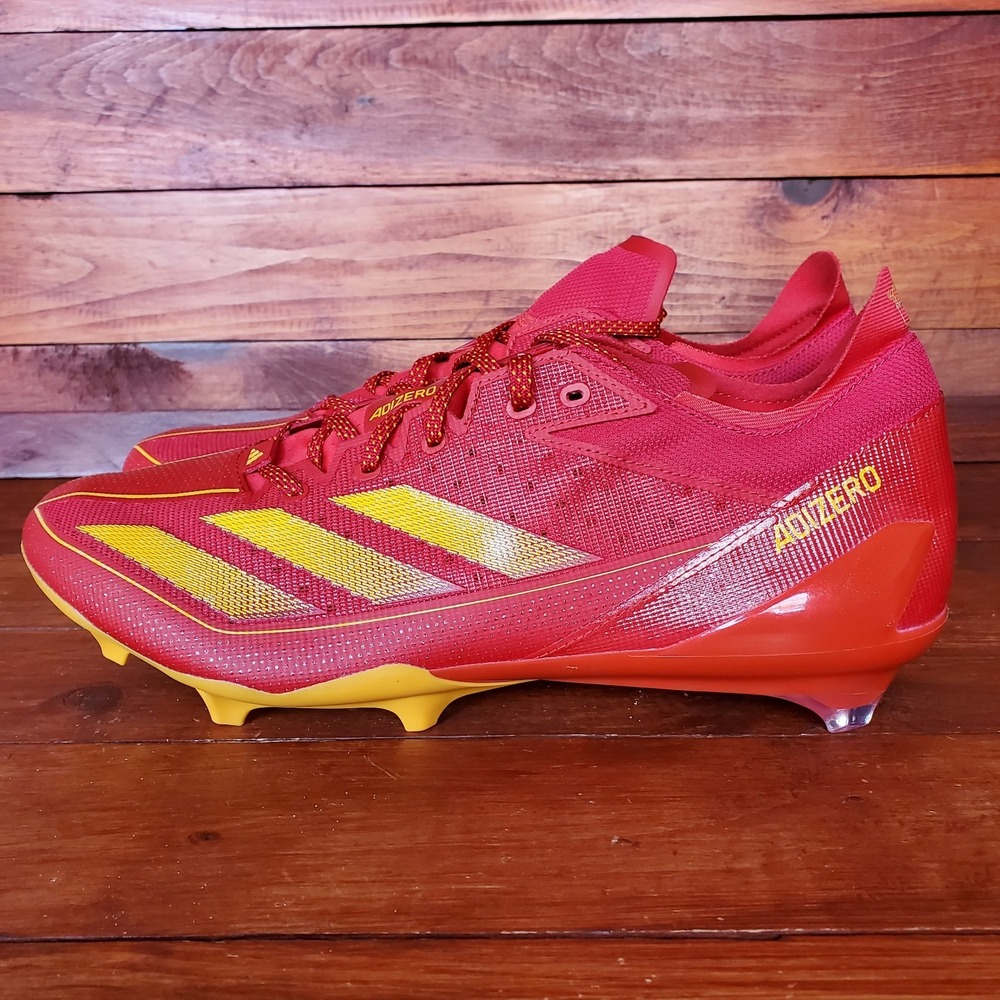 Adidas SM Adizero Football Cleats Men 13 Electric Red Gold Team TB IH7450‎ New